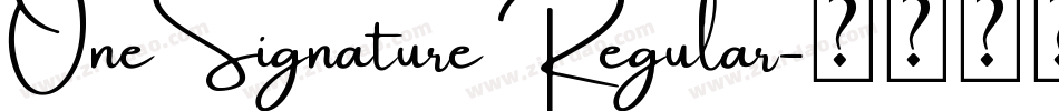 OneSignature Regular字体转换